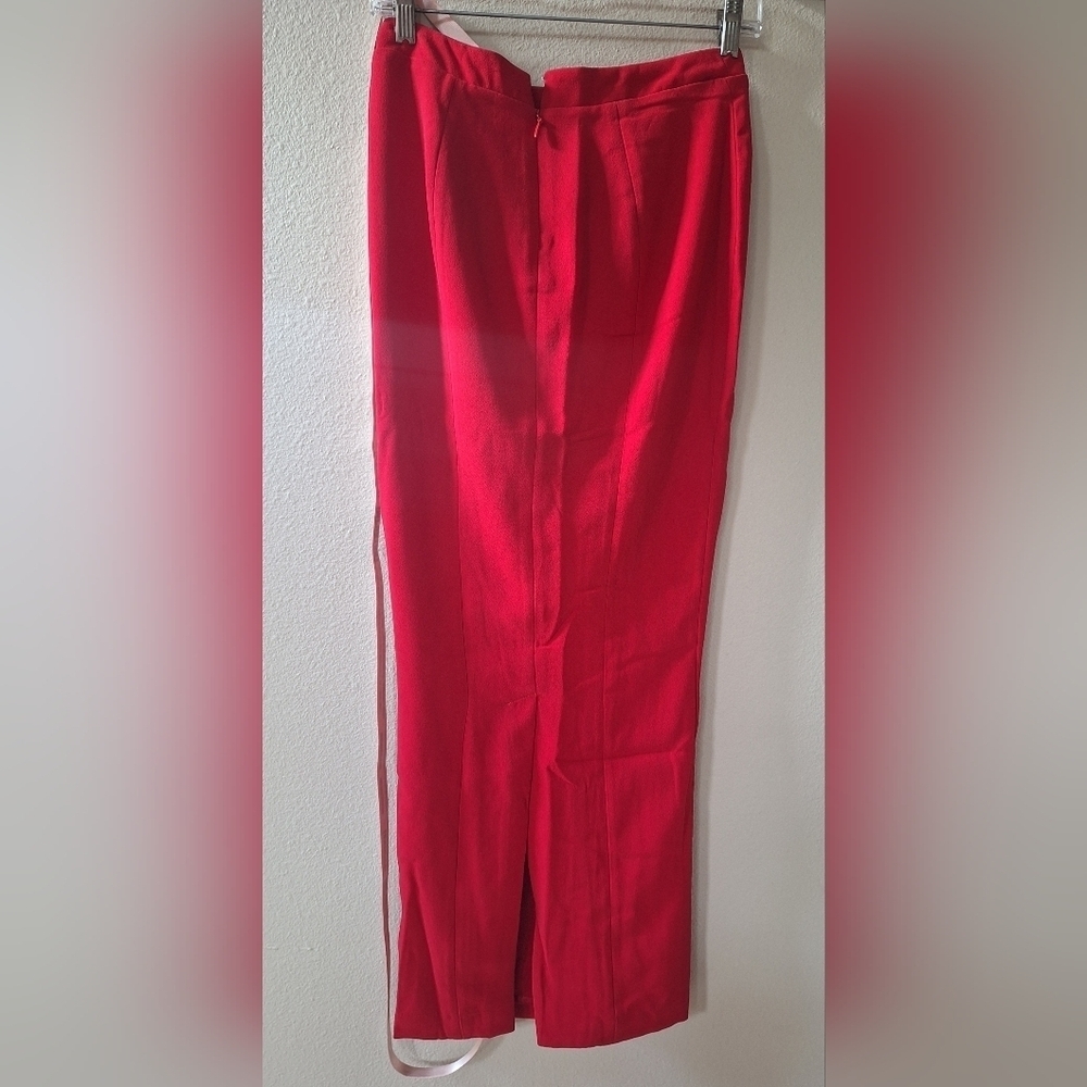 NWT House of CB Nayara Red Maxi Skirt Lined Zip Closure Womens Sizs XS - Picture 10 of 10